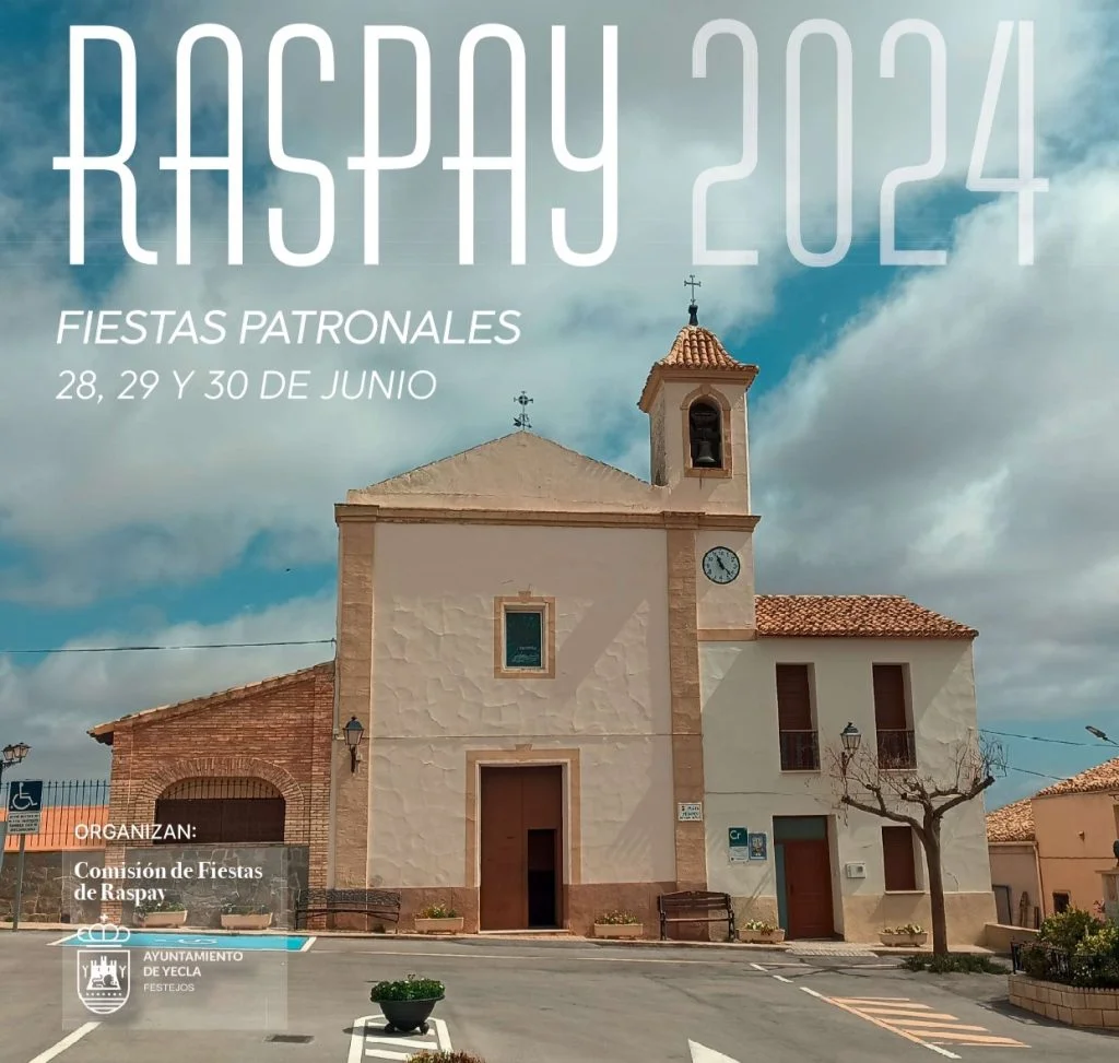 Cartel. Durante el último fin de semana de junio, del 28 al 30, el encantador pueblo de Raspay se viste de gala para celebrar sus fiestas patronales. 